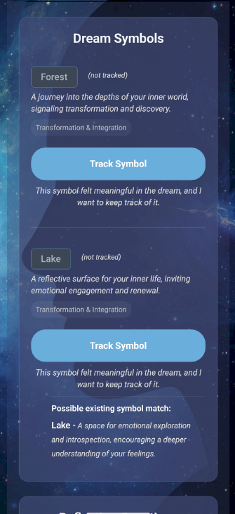 Dream symbols analysis